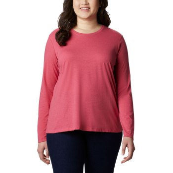 Columbia Sweater Dames, Solar Shield Long Sleeve Plus Size Roze, 74TUYSWFG